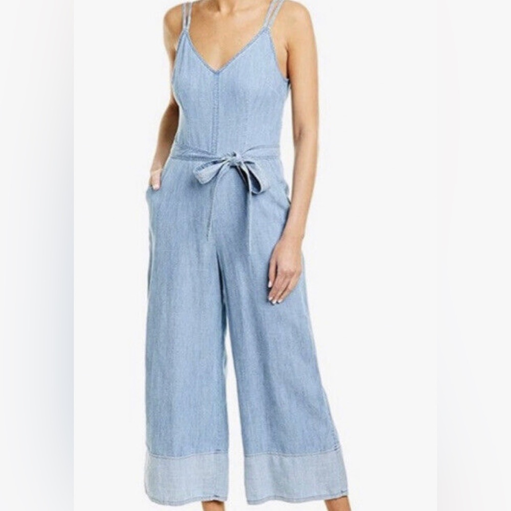 Trina Turk Light Blue Denim Jumpsuit